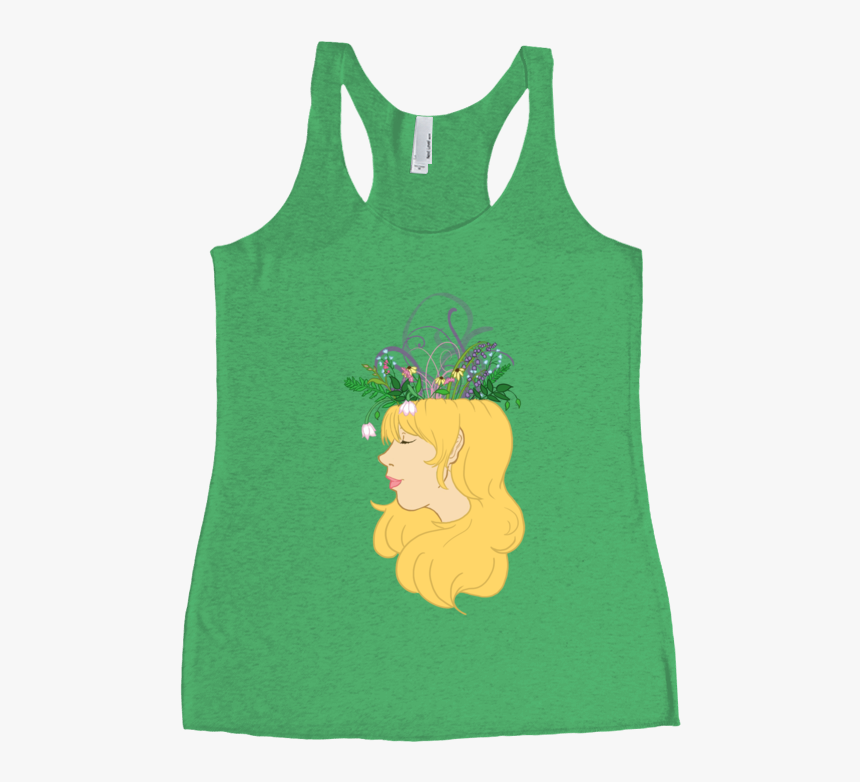 Flower Crown Racerback Tank Top - Sleeveless Shirt, HD Png Download, Free Download