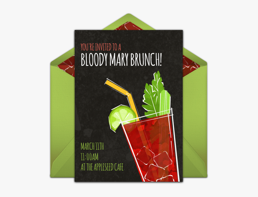 Bloody Mary Online Invitation - Bloody Mary Brunch Flyer, HD Png Download, Free Download