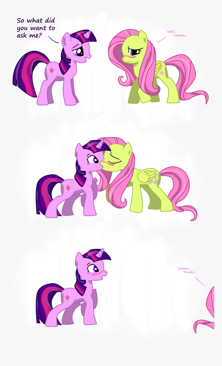 So What Did You Want To Ask Me Well Thanks Fluttershy - Fluttershy Kiss My Little Pony, HD Png Download, Free Download
