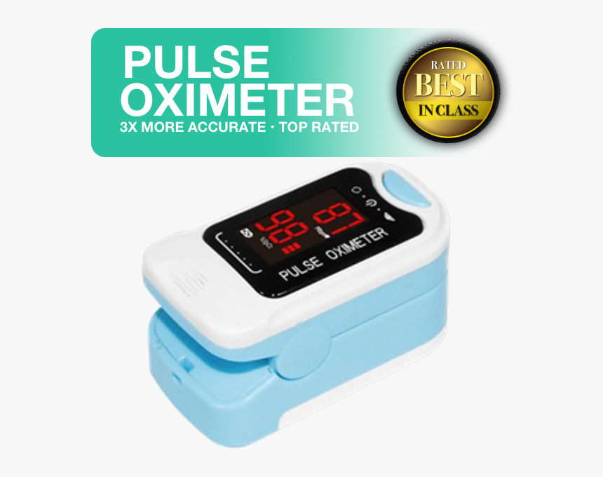 Pulse Oximeter Blood Oxygen Saturation Spo2 Heart Rate - Digital Clock, HD Png Download, Free Download