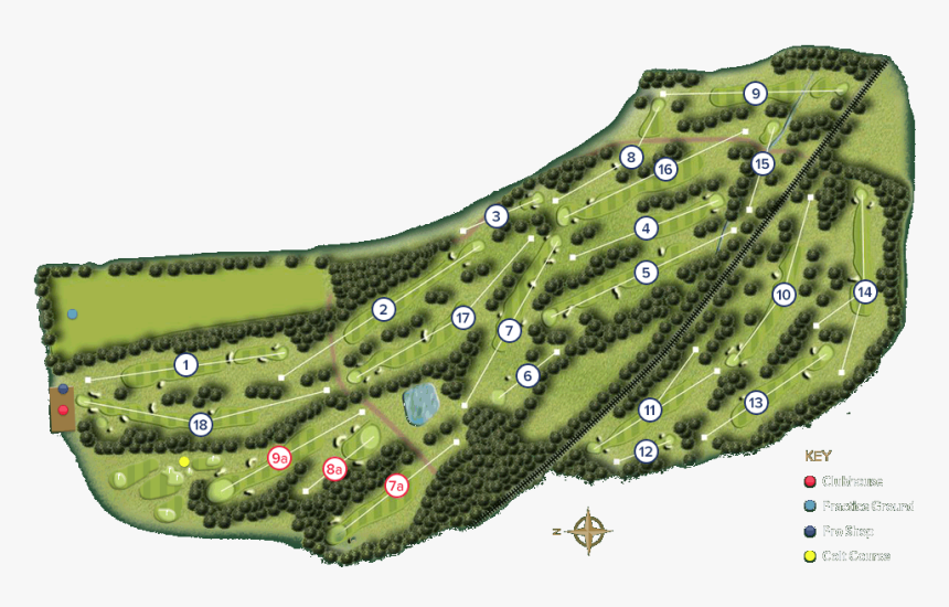 Sunningdale Golf Course Map , Png Download - Wentworth Golf Club Holes, Transparent Png, Free Download