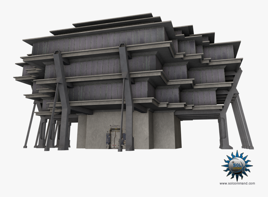 Sci Fi Building Png, Transparent Png, Free Download