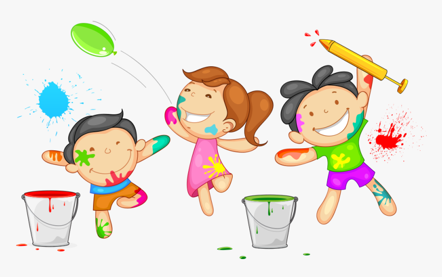 Photography Children Cartoon Holi Stock Free Download - Holi Clipart, HD Png Download, Free Download