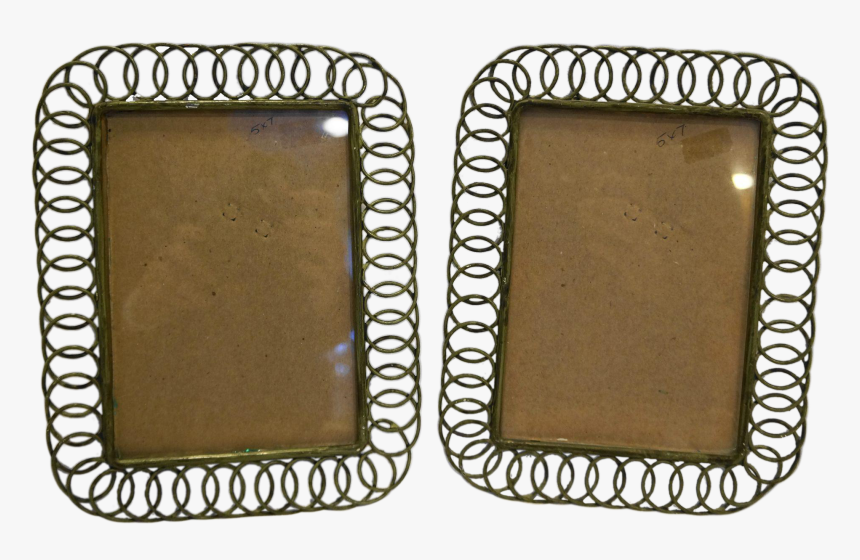 Wire Loop Twisted Metal Picture Frames Pair Easel Back - Bronze, HD Png Download, Free Download