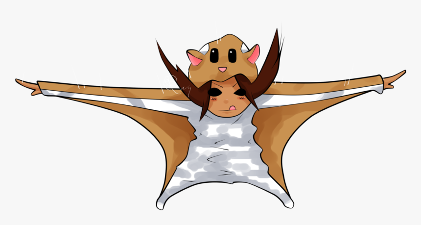 Cute Cartoon Flying Squirrel - Cartoon, HD Png Download, Free Download