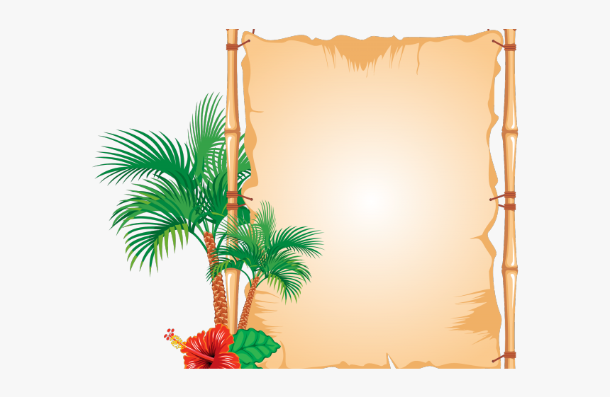 Bamboo Clipart Hawaii Background - Border Design For Project, HD Png Download, Free Download