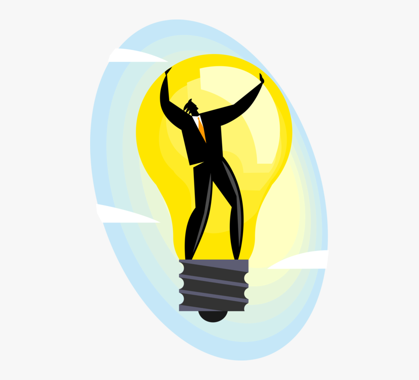 In Good Ideas Light - Hombre Con Un Foco, HD Png Download, Free Download