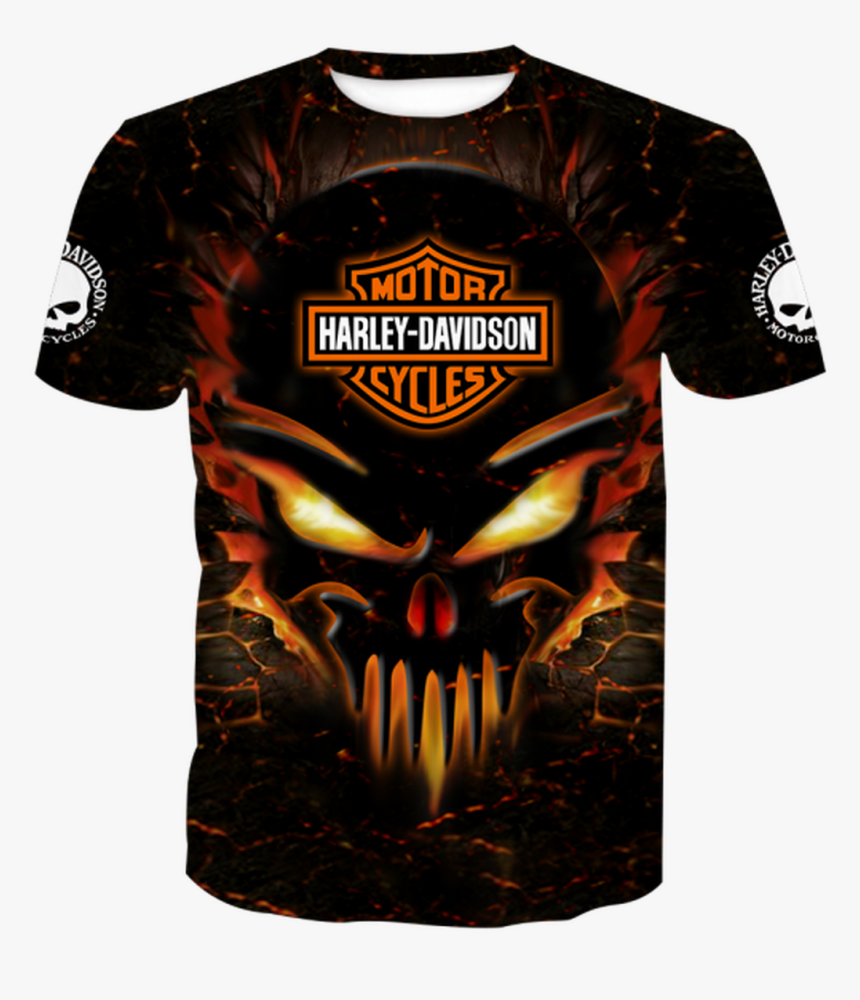 ** ** - Harley Davidson T Shirt Skull Logo, HD Png Download, Free Download