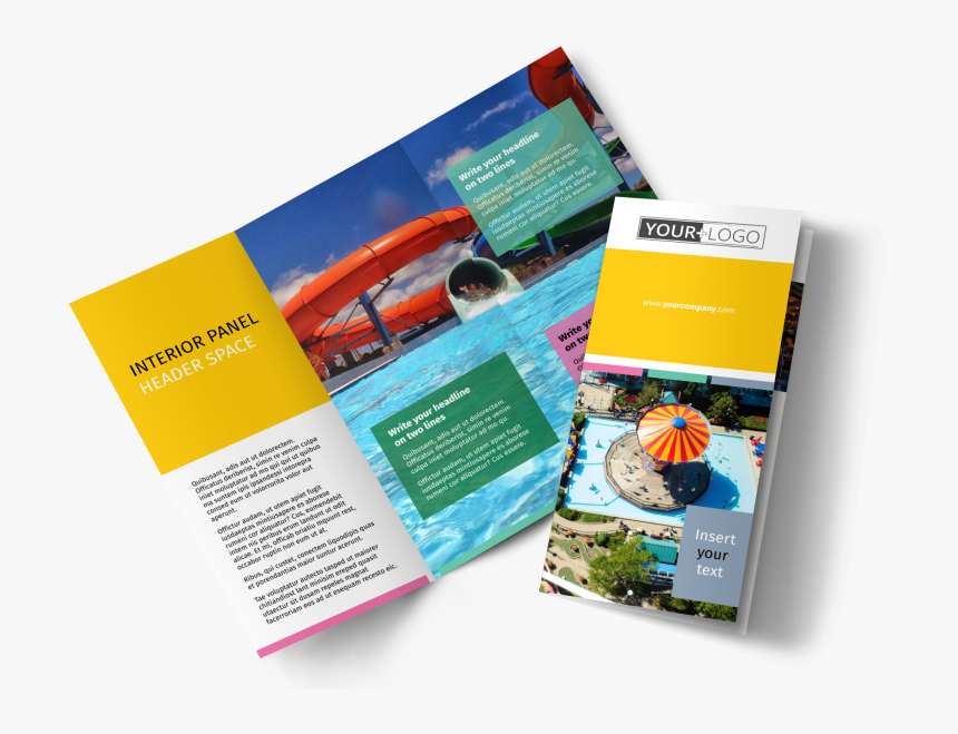 Amusement Park Brochure Template Preview - Trifold Amusement Brochure Examples, HD Png Download, Free Download