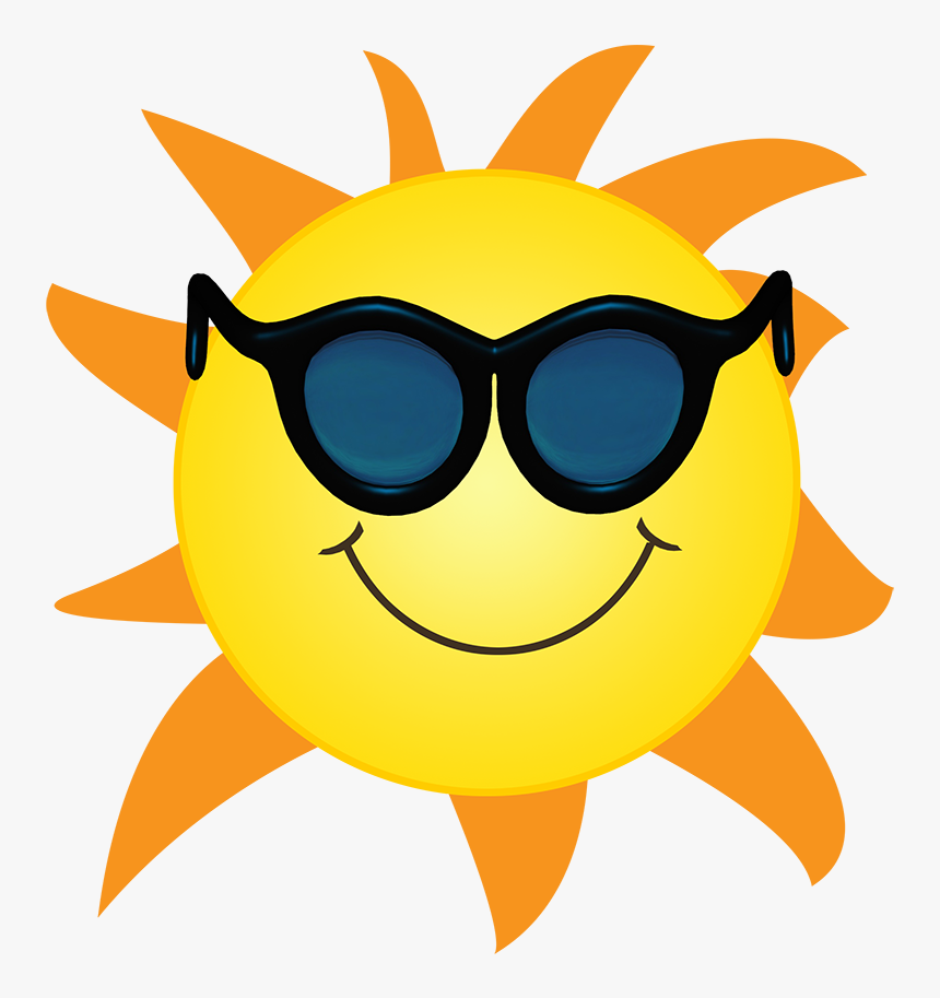 Sun With Orange Sun Rays Clipart Png - Smiley, Transparent Png, Free Download