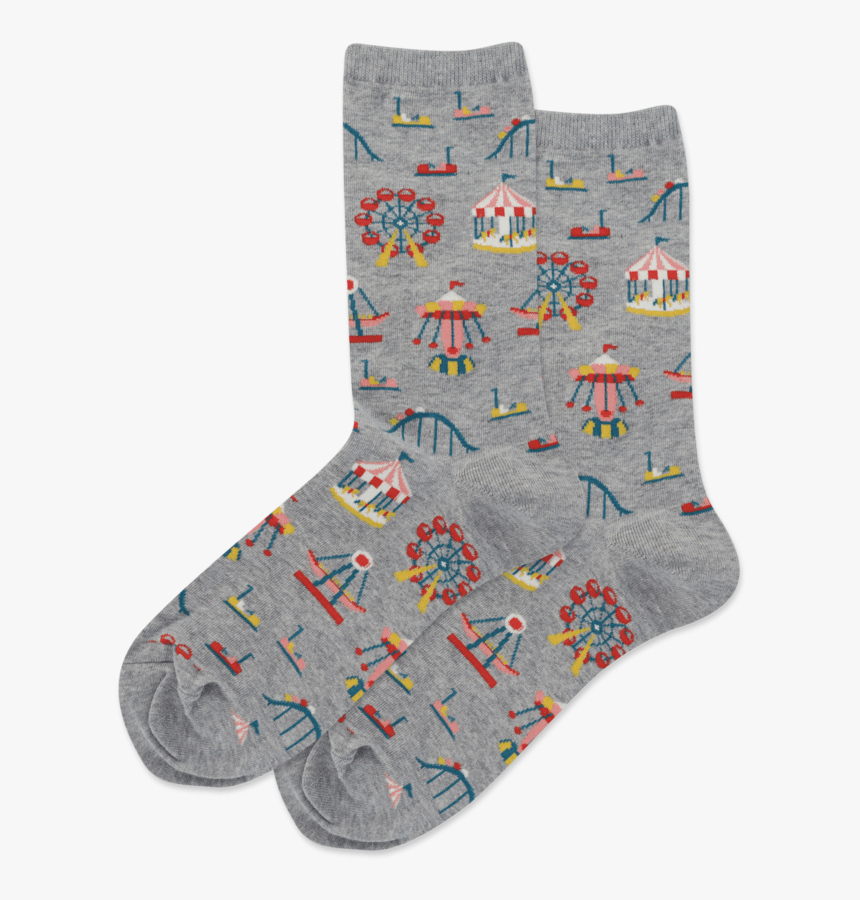 Women"s Carnival Rides Crew Socks"
 Class="slick Lazy - Sock, HD Png Download, Free Download