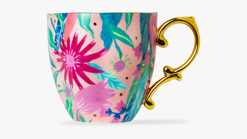 Botanical Pretty Mug Large Flower Peach - T2 Fine Bone China Cups, HD Png Download, Free Download