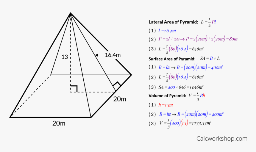 Calculate The Lateral Area, Surface Area, And Volume - Triangle, HD Png Download, Free Download