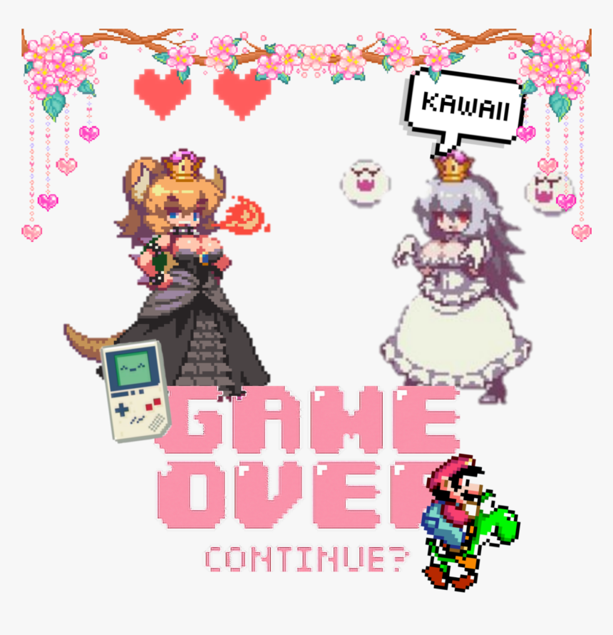 #bowsette #boosette #gameover #8bit #mario #videogames - Gif De Game Over, HD Png Download, Free Download