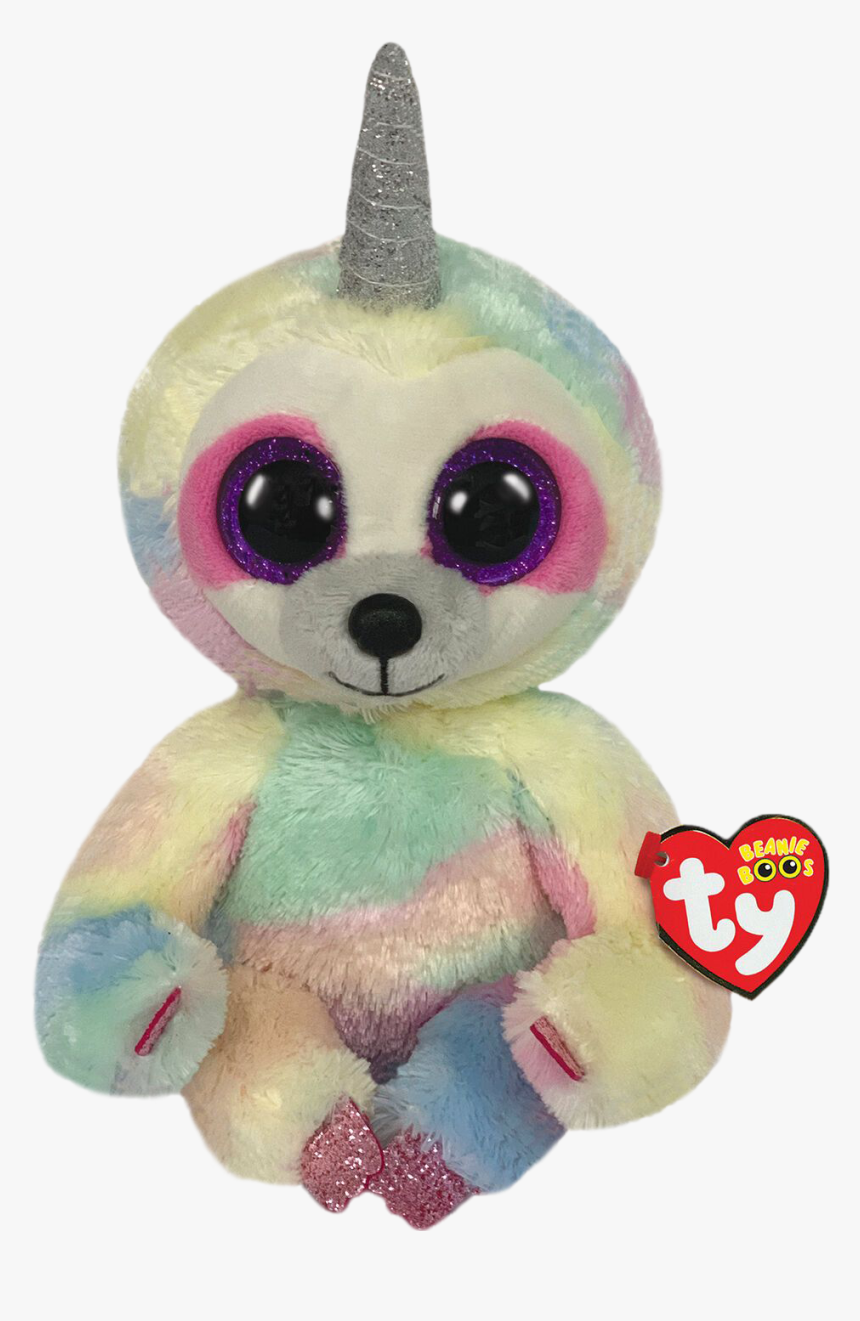 Cooper The Sloth With Horn 6” Plush - Summer 2019 Beanie Boos, HD Png Download, Free Download