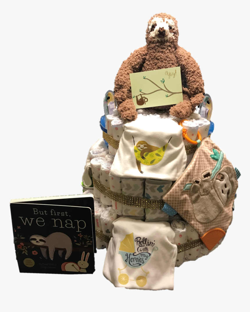 Sloth Themed - Sloth Baby Diaper Cake, HD Png Download, Free Download