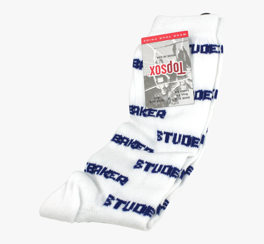 White Studebaker Socks-large - Hockey Sock, HD Png Download, Free Download
