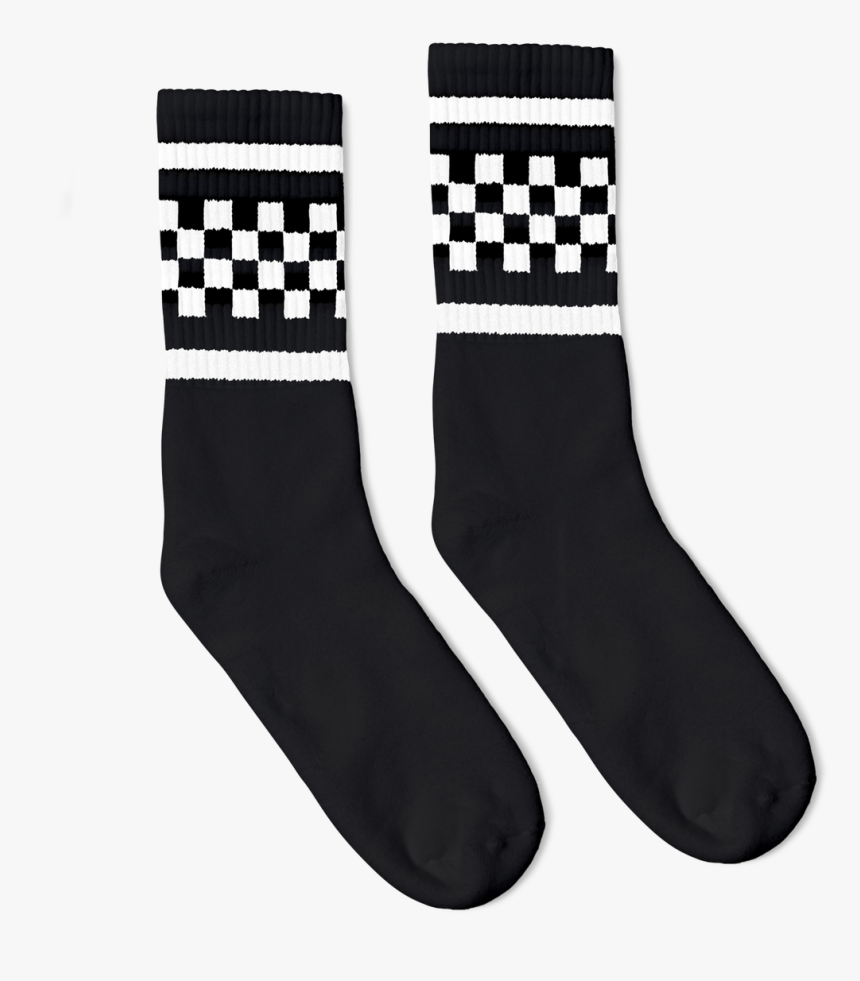 Socco Skate Socks - White And Black Socks, HD Png Download, Free Download