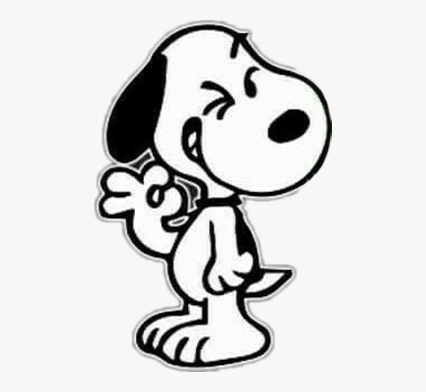 Snoopy Okay Clipart , Png Download - Snoopy Clipart Black And White, Transparent Png, Free Download