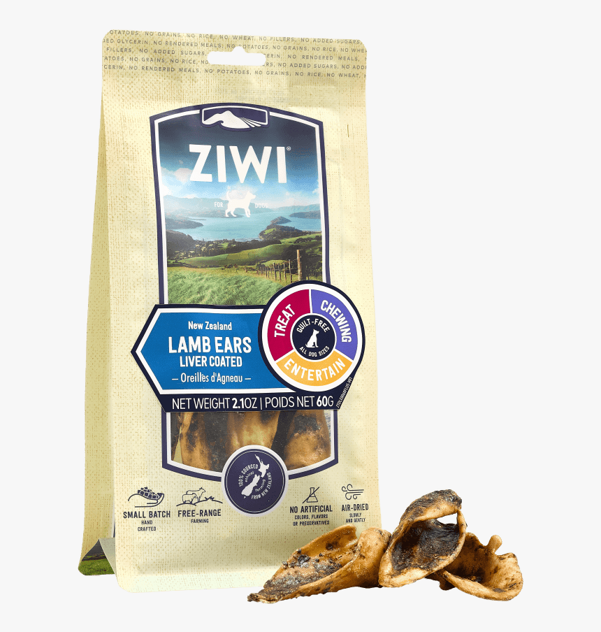 Lamb Ears Side Angle With Product - Ziwi Peak Chews, HD Png Download, Free Download