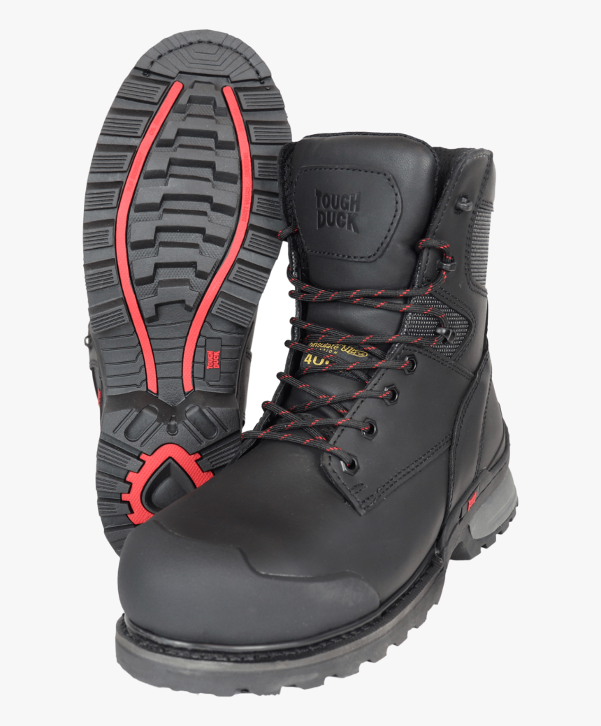 Tough Duck 8 Inch Alloy Toe Work Boot Black Detail - Boot, HD Png Download, Free Download