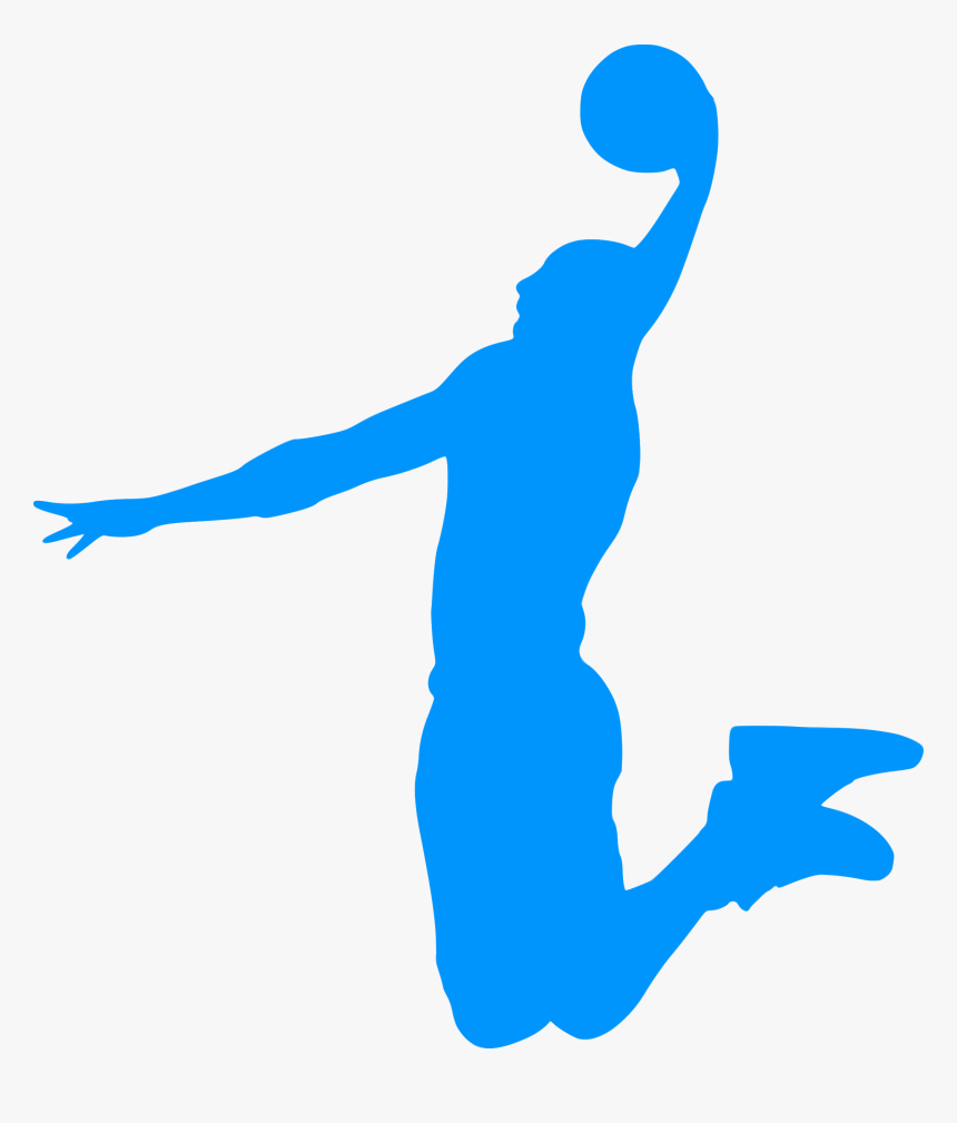 This Free Icons Png Design Of Silhouette Basket - Basketball Players Clipart Blue, Transparent Png, Free Download