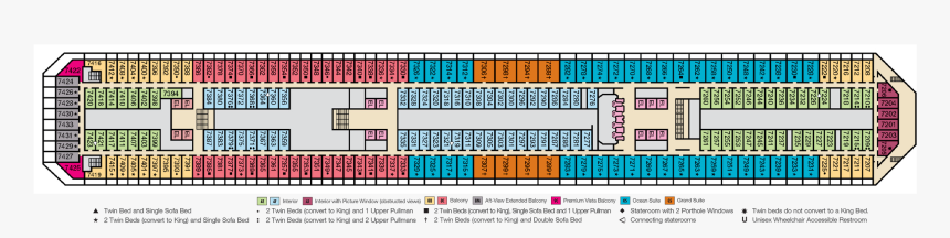 Carnival Triumph Deck 7 Plans, HD Png Download, Free Download