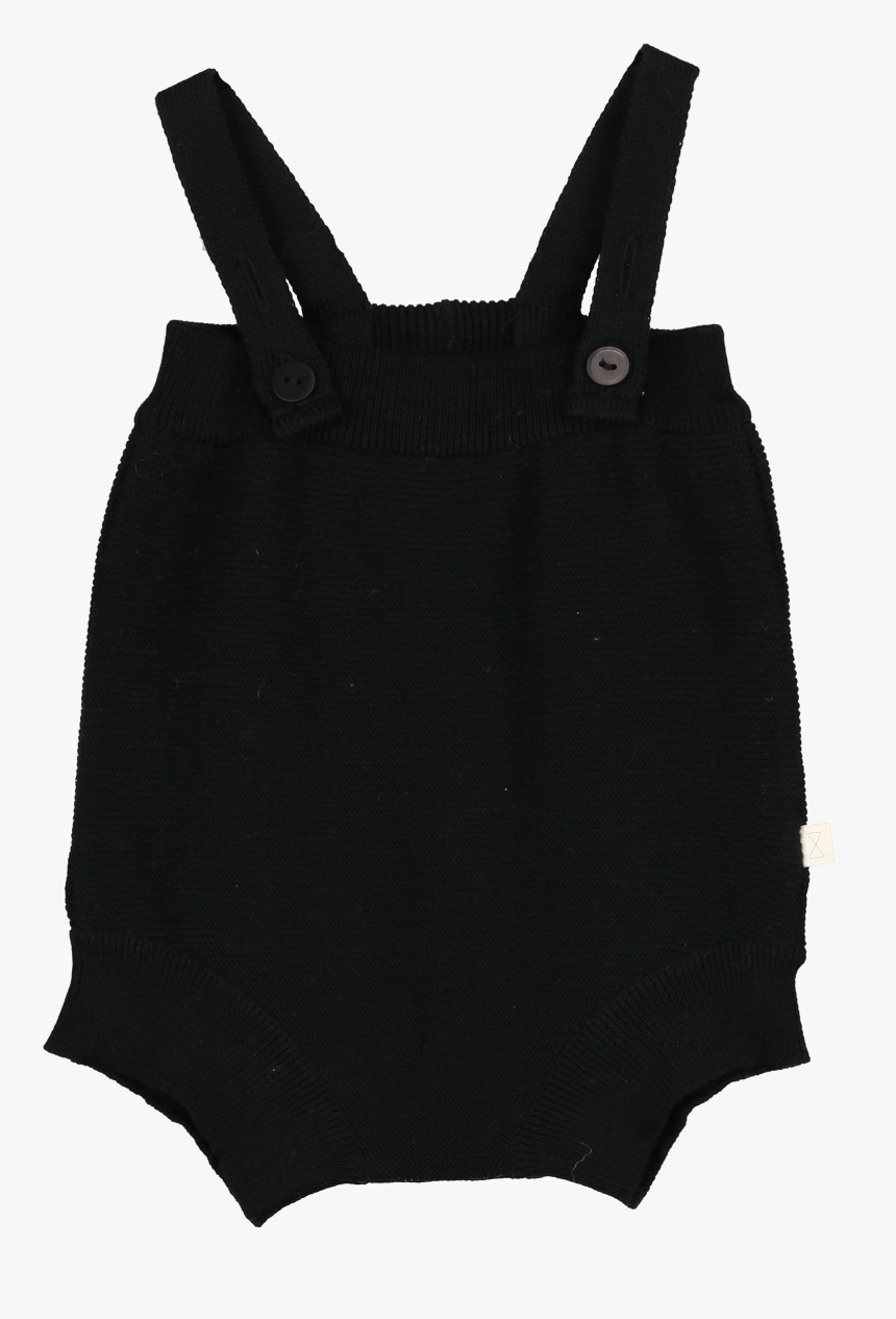 Mini Sibling Black Tricot Romper With Suspenders - Skirt, HD Png Download, Free Download