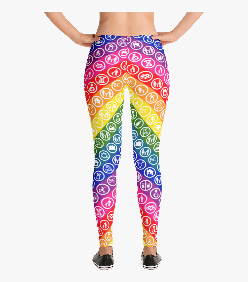 Be You Rainbow Stripe Leggings - Mock Up Periodic Table, HD Png Download, Free Download