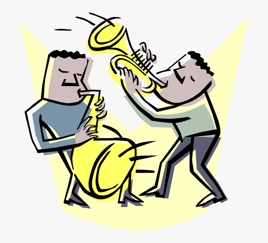 Vector Illustration Of Jazz Musicians Perform With - Jazz Instruments Cartoon, HD Png Download, Free Download