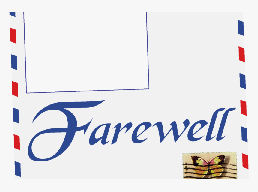 Farewell Envelope Postage Card - Graphic Design, HD Png Download, Free Download