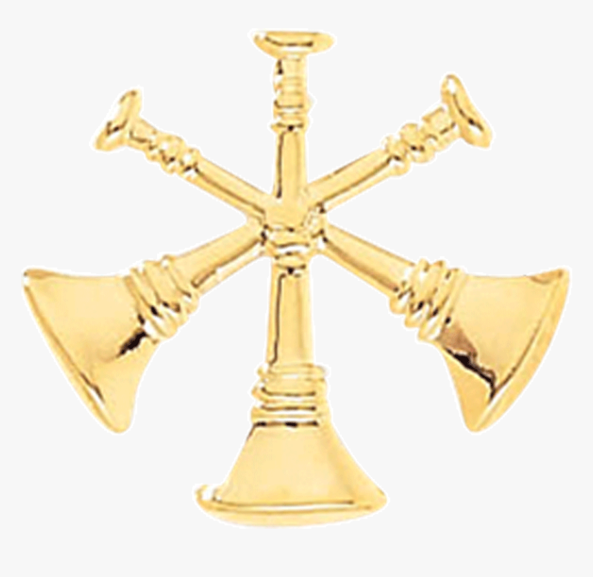 3 Crossed Bugles Collar Brass - Cross, HD Png Download, Free Download