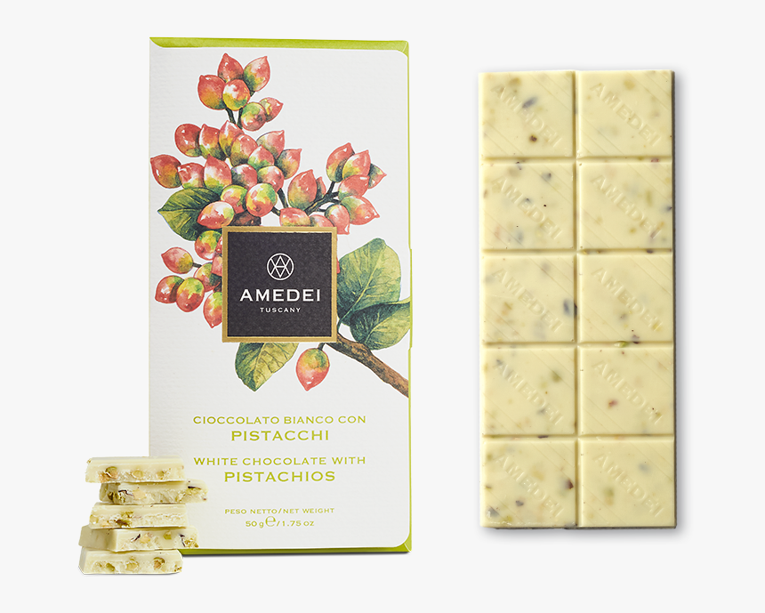 Frutti Bianco Pistacchi Aperto-1 - Amedei White Chocolate, HD Png Download, Free Download