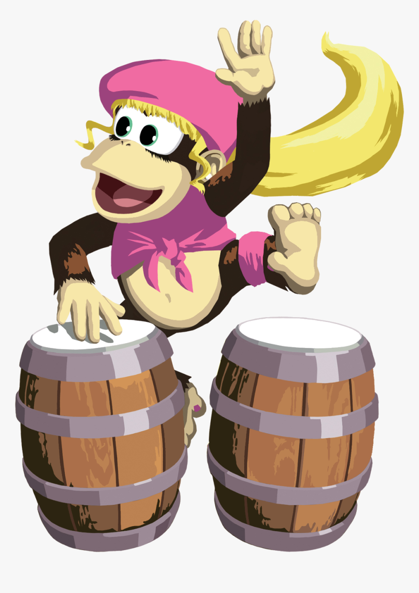 Donkey Kong Bongos Png - Kong Quest Donkey Kong Country Diddy And Dixie Kong, Transparent Png, Free Download