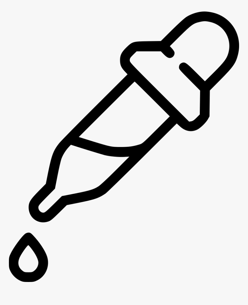 Dropper Pipette Medicine Paint Dye Tool - Dye Icon Png White, Transparent Png, Free Download