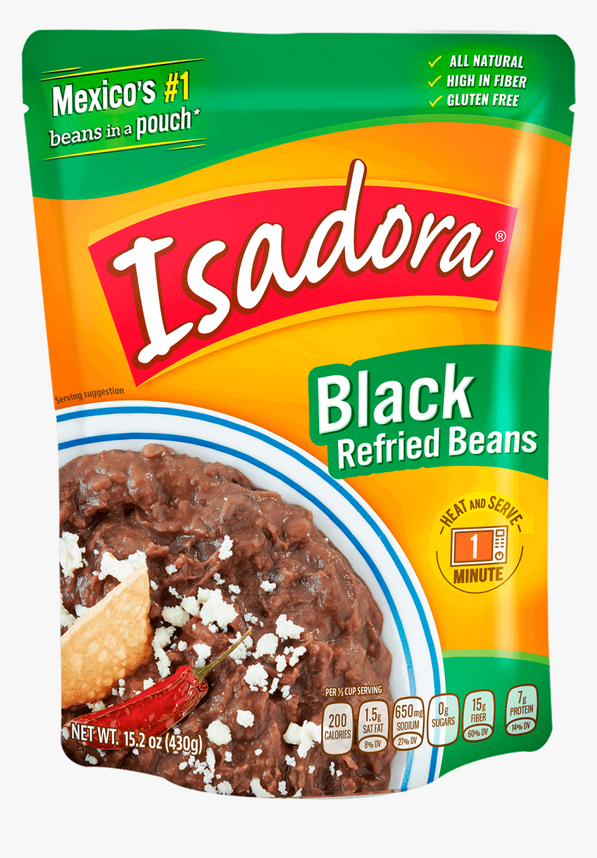 Refried Black Beans - Isadora Refried Beans, HD Png Download, Free Download