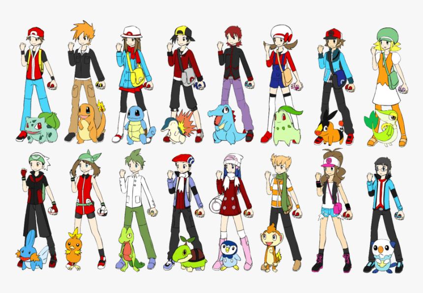 Humans Clipart Human Action - Pokemon Trainer Alternate Skins, HD Png Download, Free Download