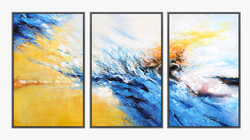 Navy Blue And Yellow Paintings, HD Png Download, Free Download