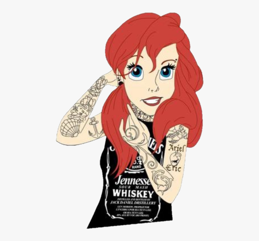 #disney #ariel #gothic #littlemonsters - Tattooed Ariel, HD Png Download, Free Download