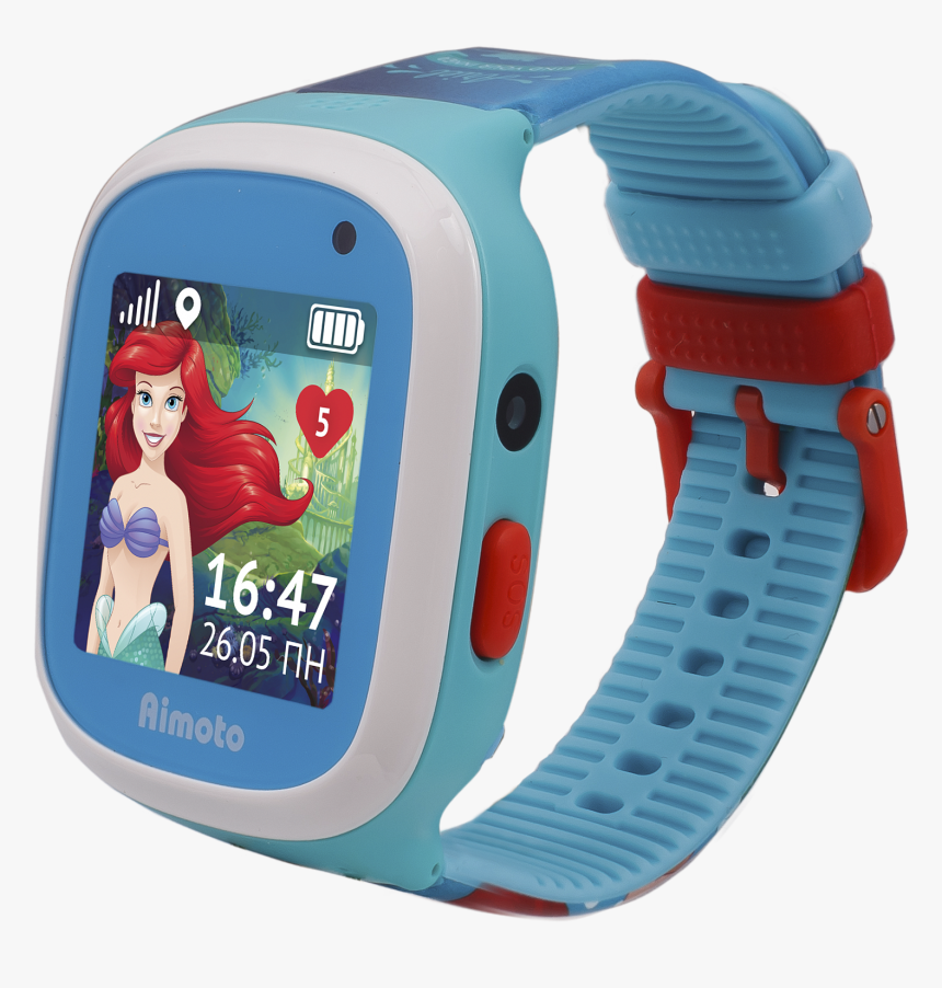 Aimoto Smart Watch Gps Ip67 Disney "princess Ariel""
 - Детские Часы Русалочка, HD Png Download, Free Download