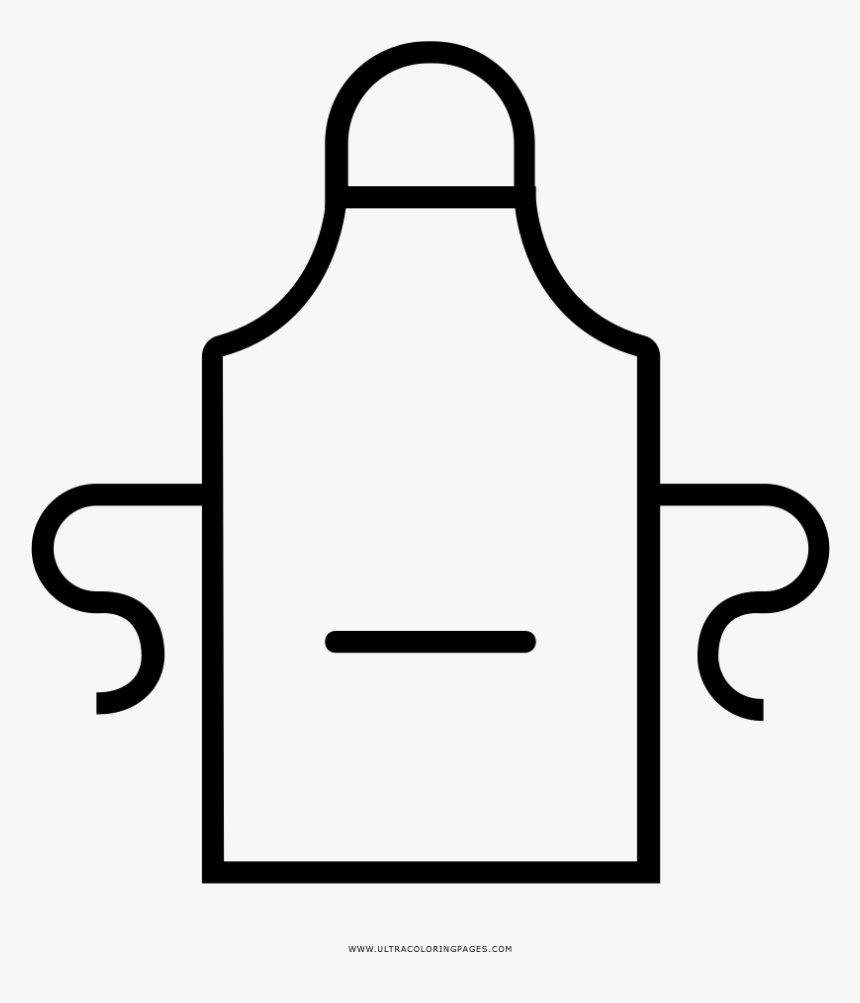 Apron Coloring Pages - Coloring Pages Of An Apron, HD Png Download, Free Download