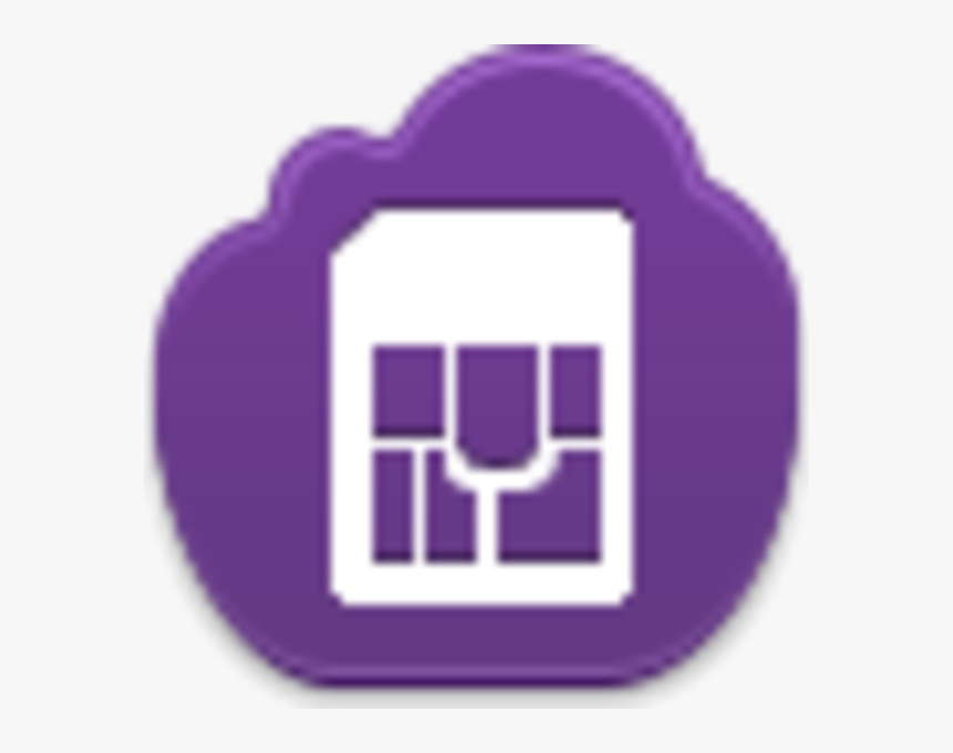 Sim Card Purple Icon, HD Png Download, Free Download