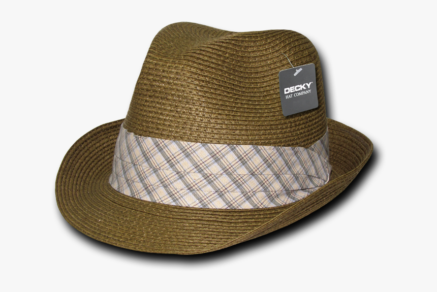 Decky Paper Braid Woven Fedora Fedoras Trilby Panama - Fedora, HD Png Download, Free Download