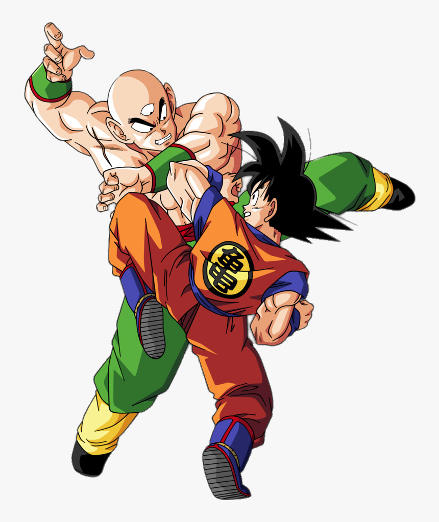 Dragon Ball Goku And Tien Shinhan Fighting - Goku Vs Ten Shin Han, HD Png Download, Free Download