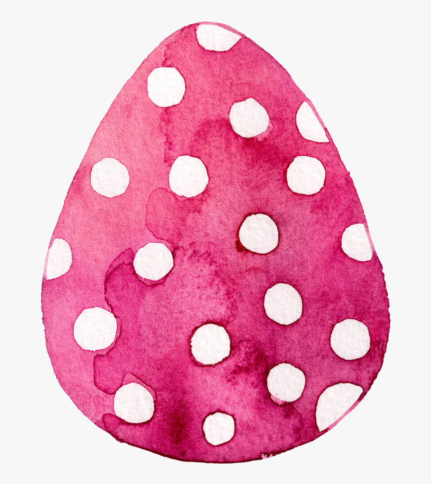 Rose Red Dot Egg-shaped Watercolor Cartoon Transparent - Polka Dot, HD Png Download, Free Download