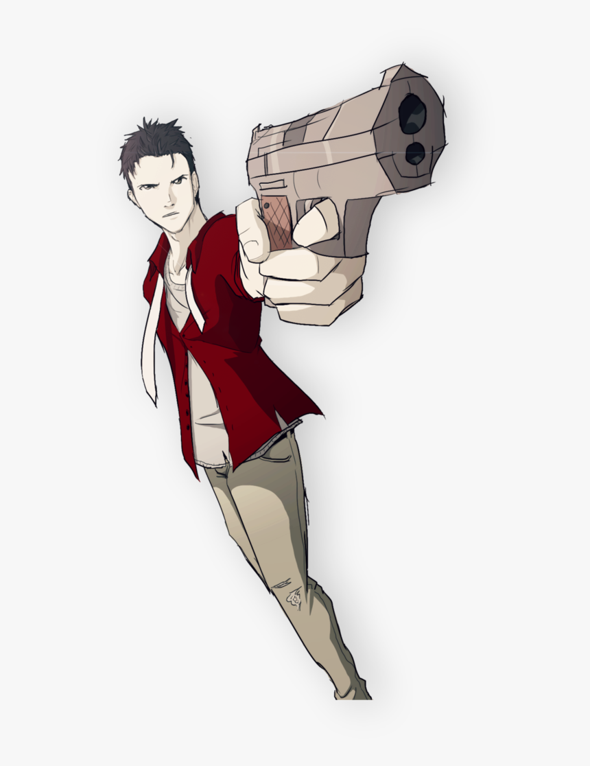 Guy With Gun Drawing, HD Png Download, Free Download
