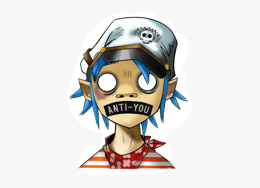 #gorillaz #2d - Gorillaz Lead Singer Cartoon, HD Png Download - kindpng.