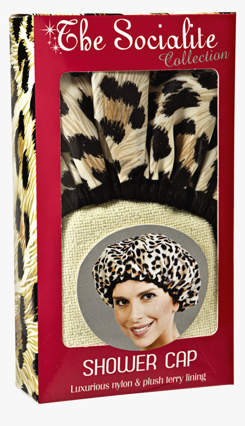 Cheetah Print Shower Cap Png - Headpiece, Transparent Png, Free Download