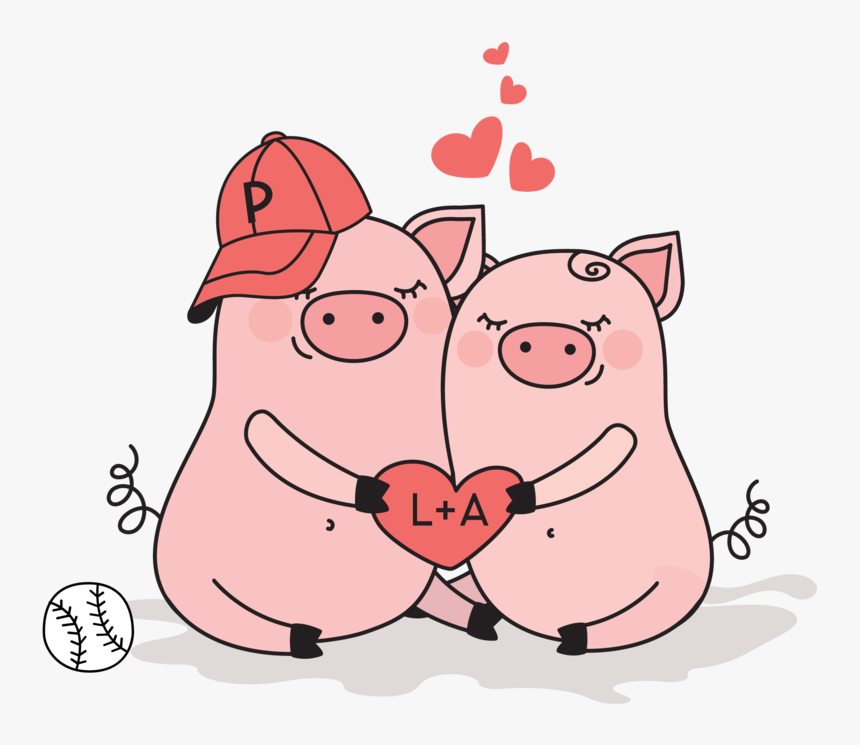 L A - Cerdo Enamorado Para Dibujar, HD Png Download, Free Download