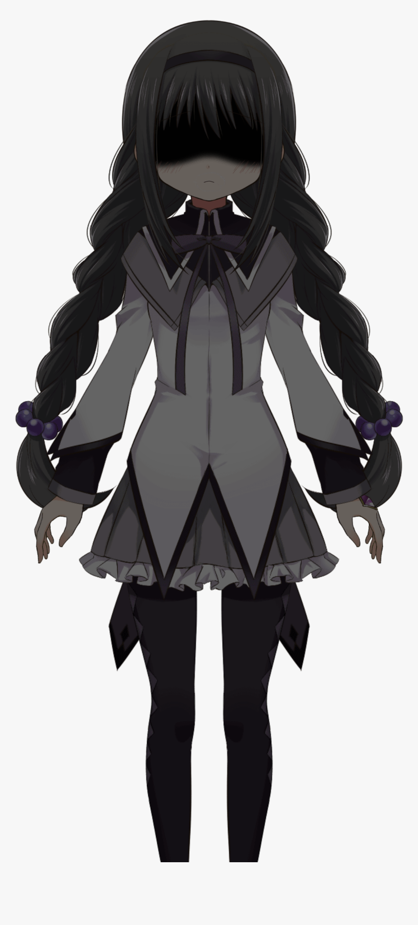 Magia Record English Wiki - Megane Homura Black Dress, HD Png Download, Free Download